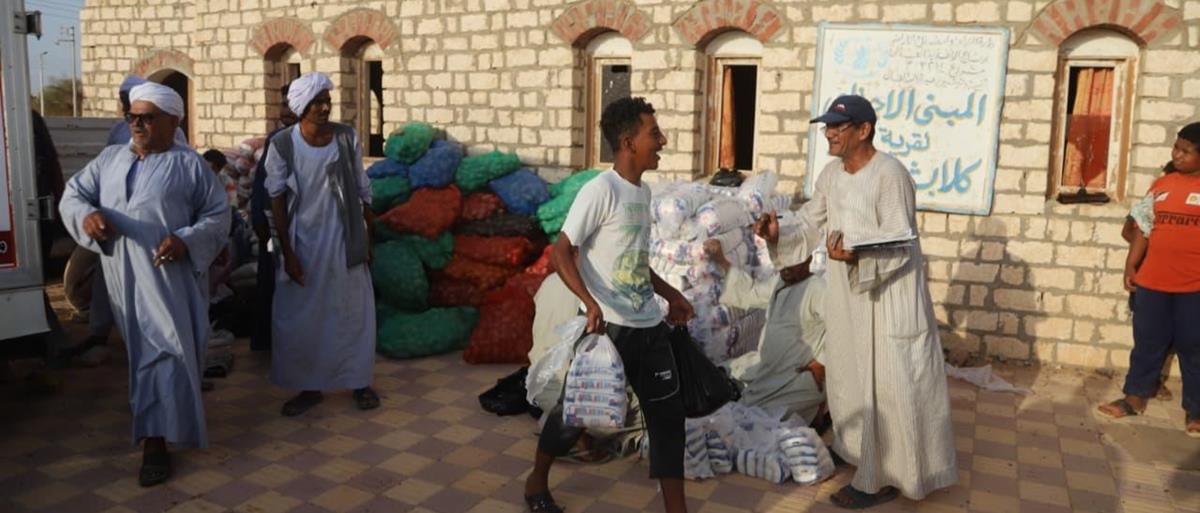 Egypt Sends Emergency Aid to 750 Families in Aswan Village