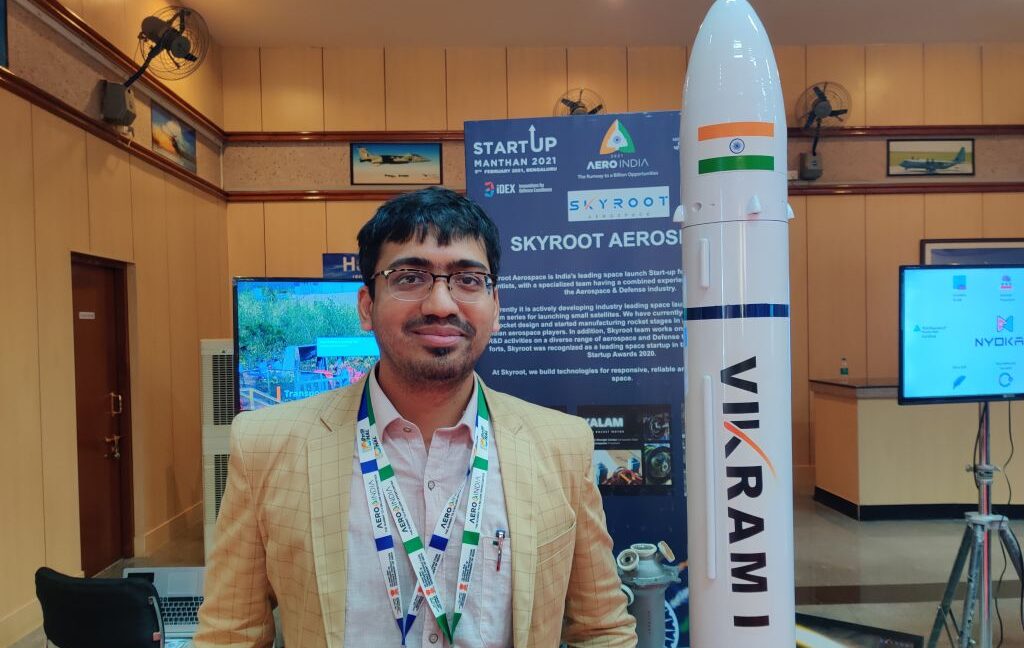Skyroot Aerospace's Vikram-1 rocket standing tall on launch pad in India