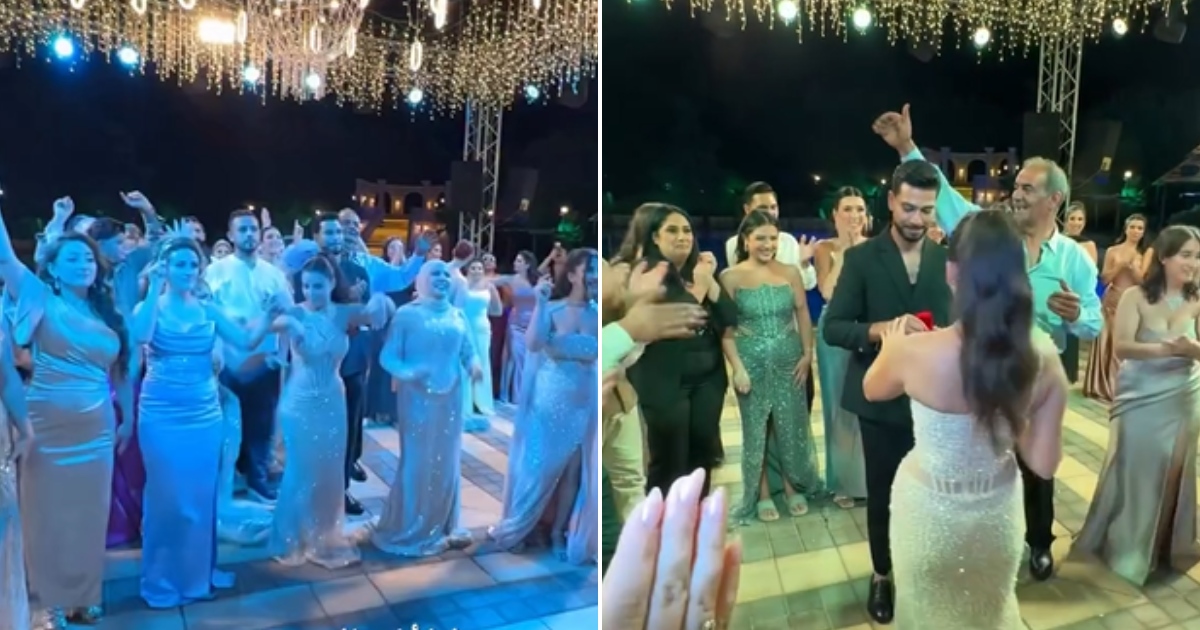 Bouquet Toss Becomes Surprise Proposal at Lebanese Wedding