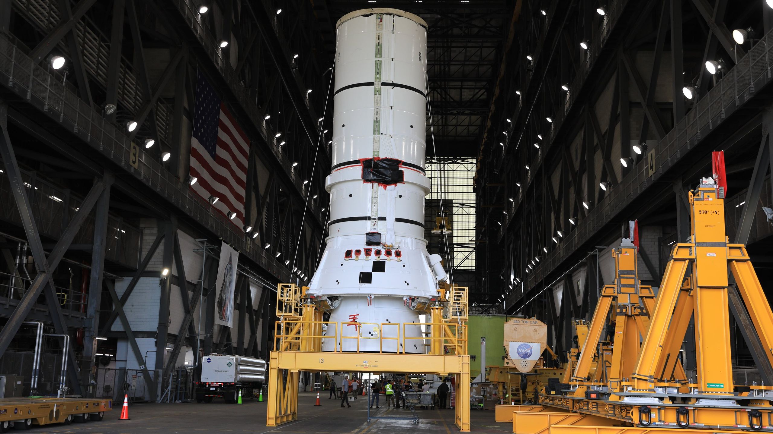 NASA Stacks Rocket for 2027 Moon Mission Practice Run