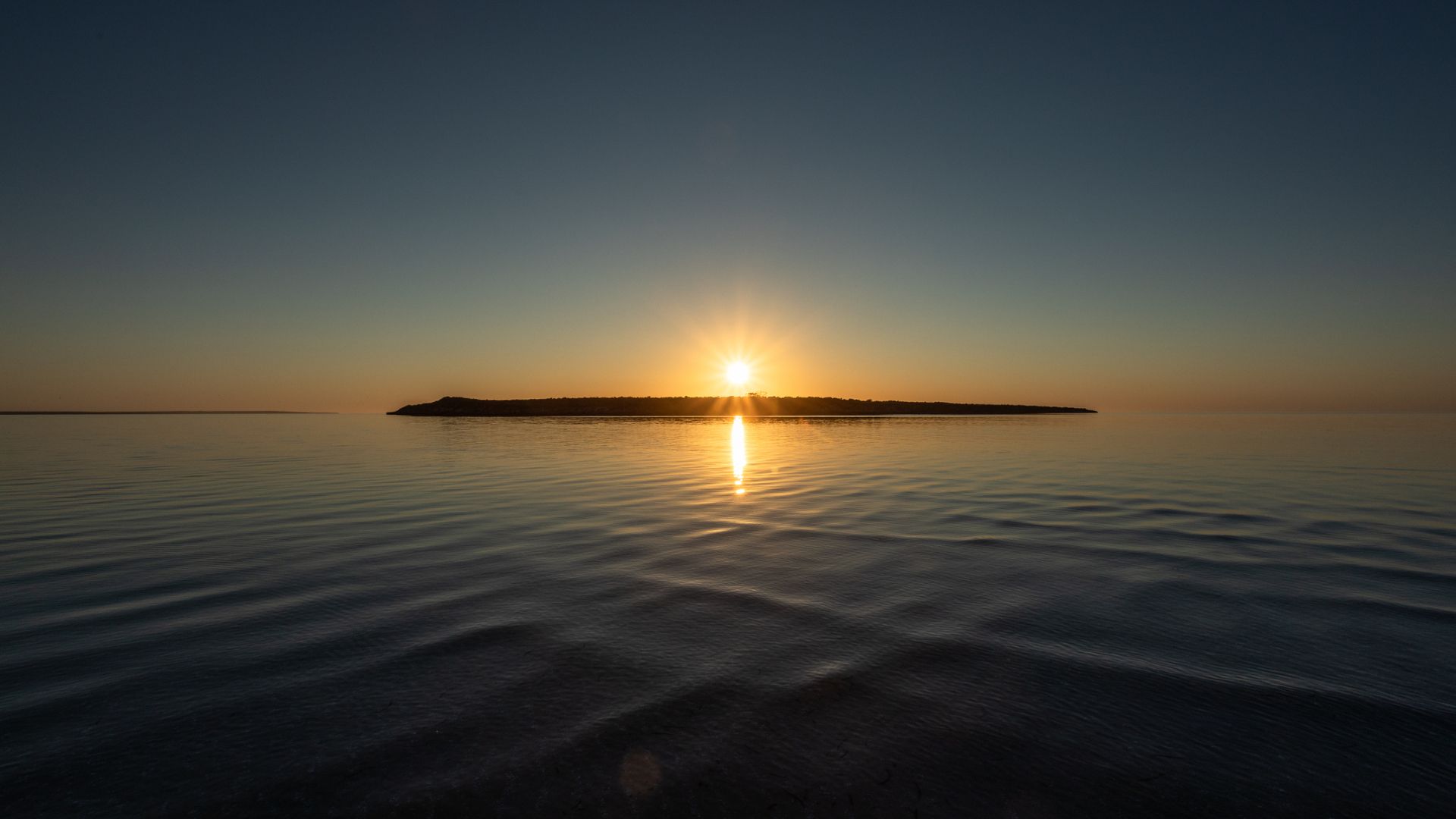 Stunning sunset view from Streaky Bay South Australia showing coastal landscape and horizon