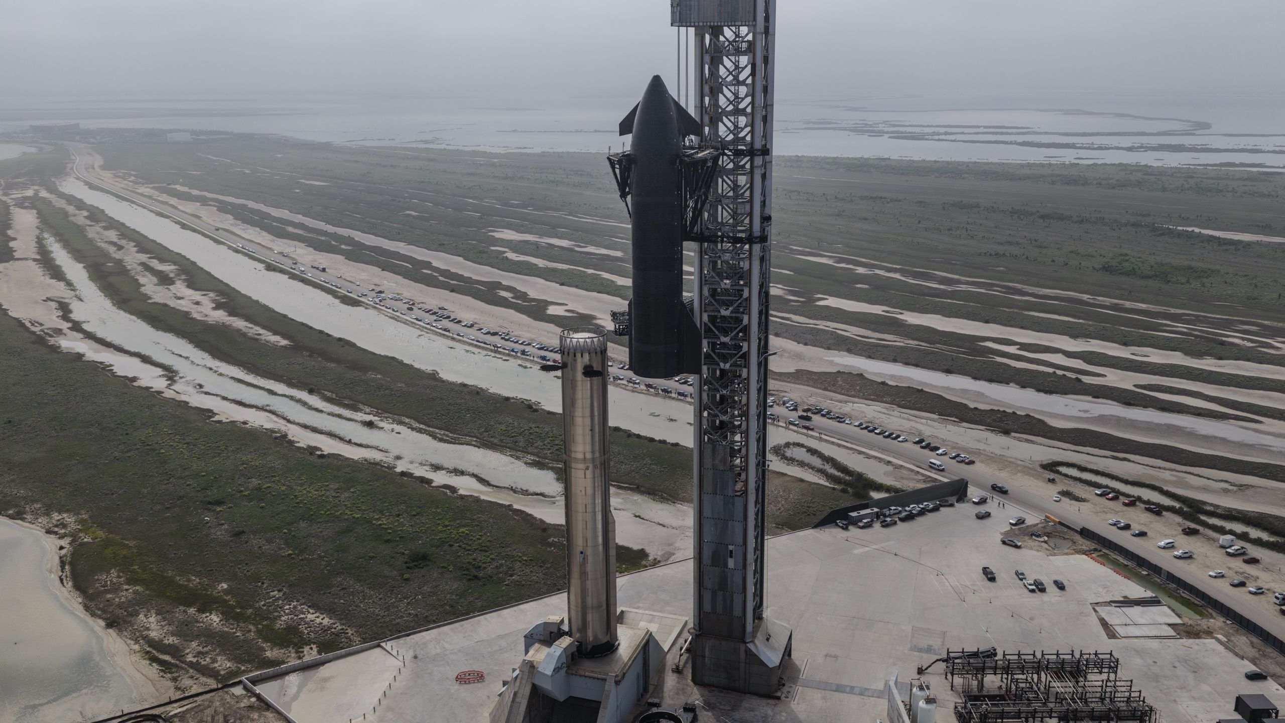 SpaceX Stacks Tallest Rocket Ever Built for Flight 12