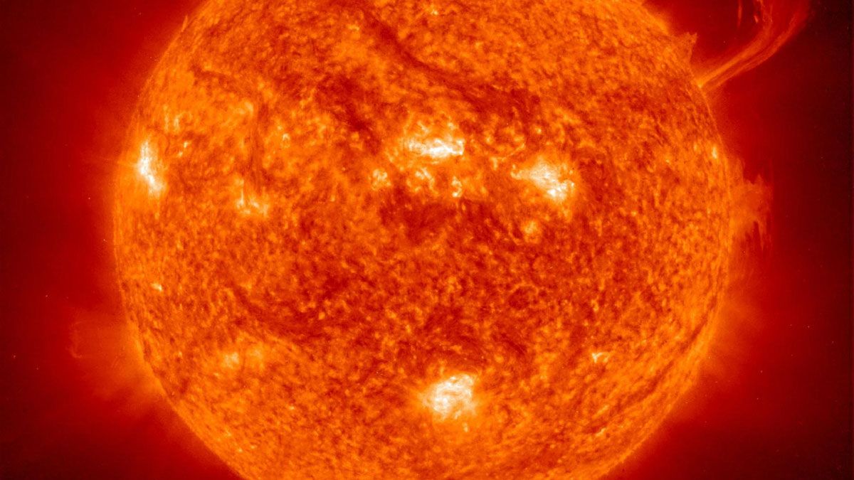 Solar Orbiter spacecraft's view of the sun moments before a powerful solar flare eruption