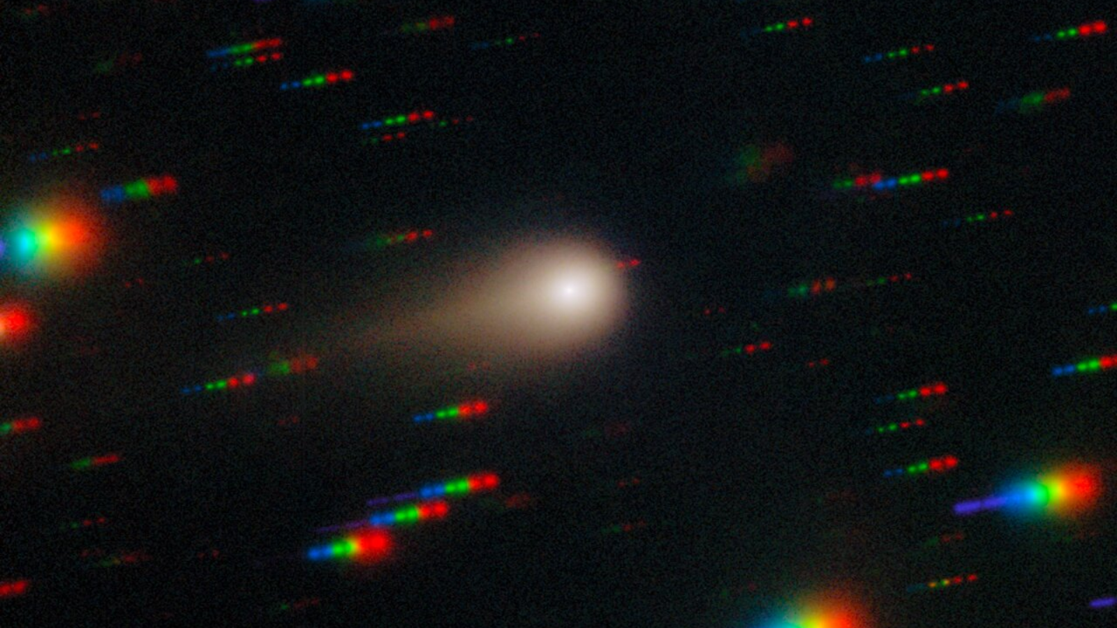 Artistic rendering of interstellar Comet 3I/ATLAS captured by Gemini South Observatory telescope