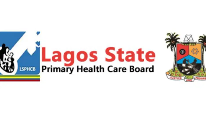 Health worker administering vaccine to young child in Lagos primary healthcare facility