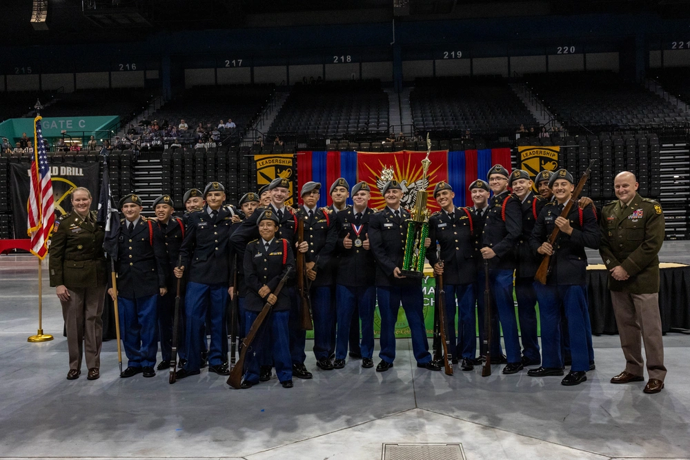 San Antonio High School Sweeps Army Drill Championships
