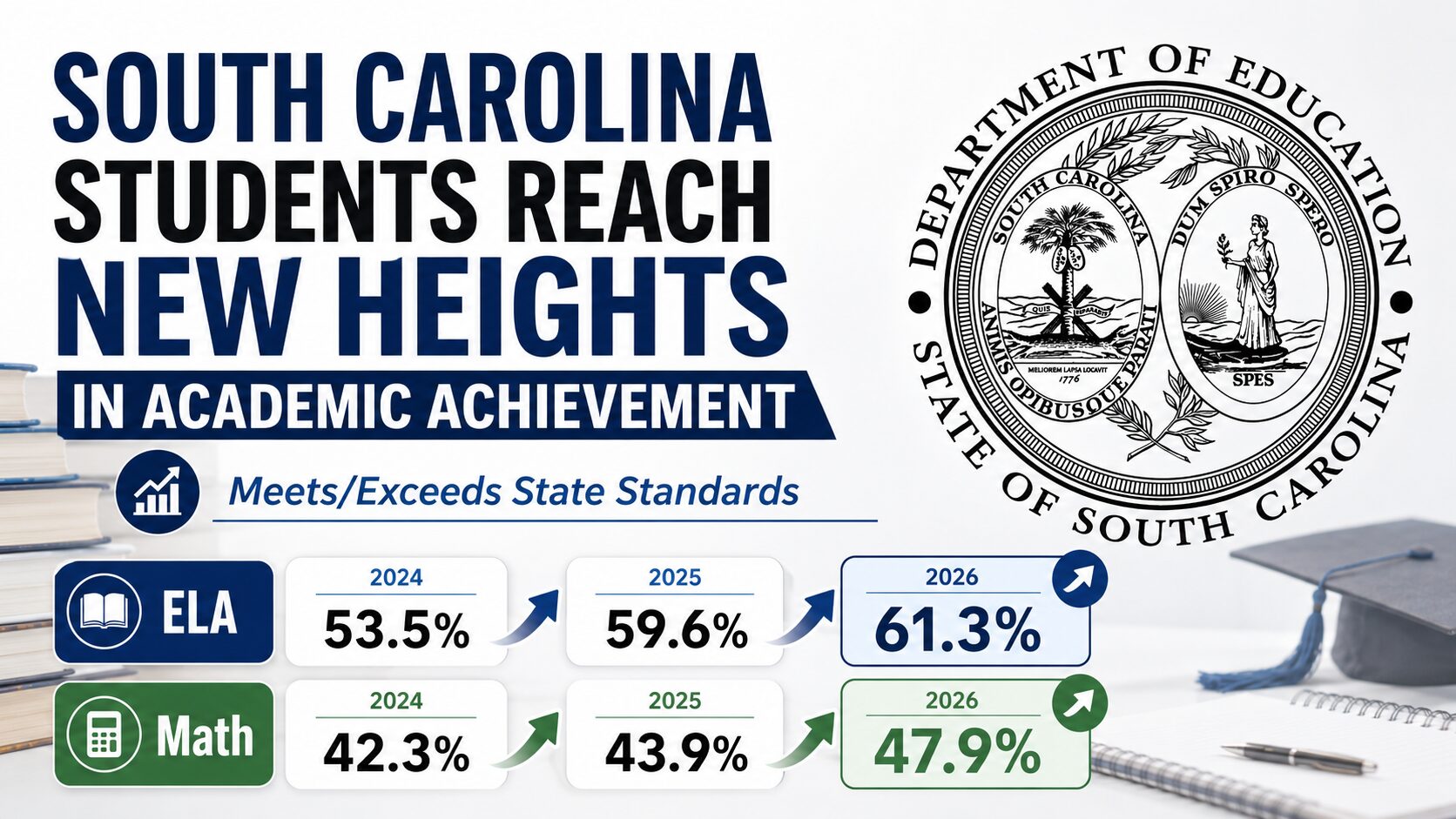 South Carolina Students Hit Record Reading, Math Scores