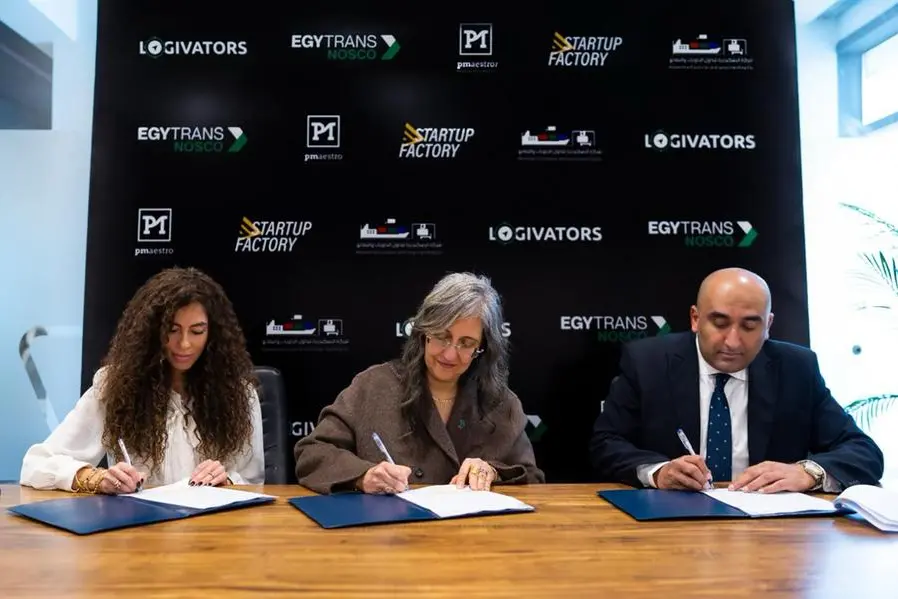 Egyptian logistics workers and startup founders collaborating at modern port facility with shipping containers