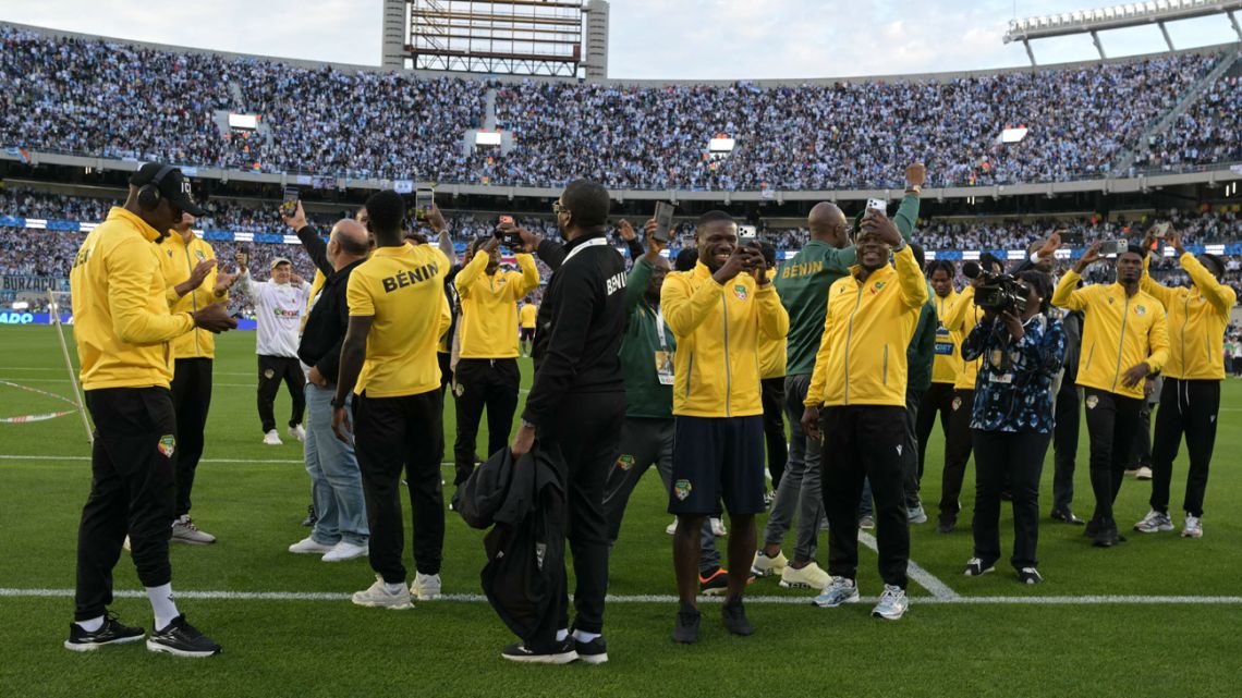 Benin Fans Cheer Messi in His Final International Match