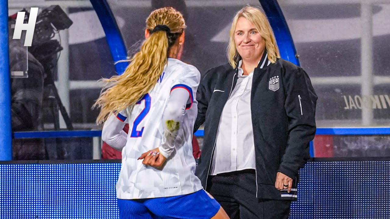 USWNT Coach Emma Hayes Joins Trinity Rodman's Goal Dance