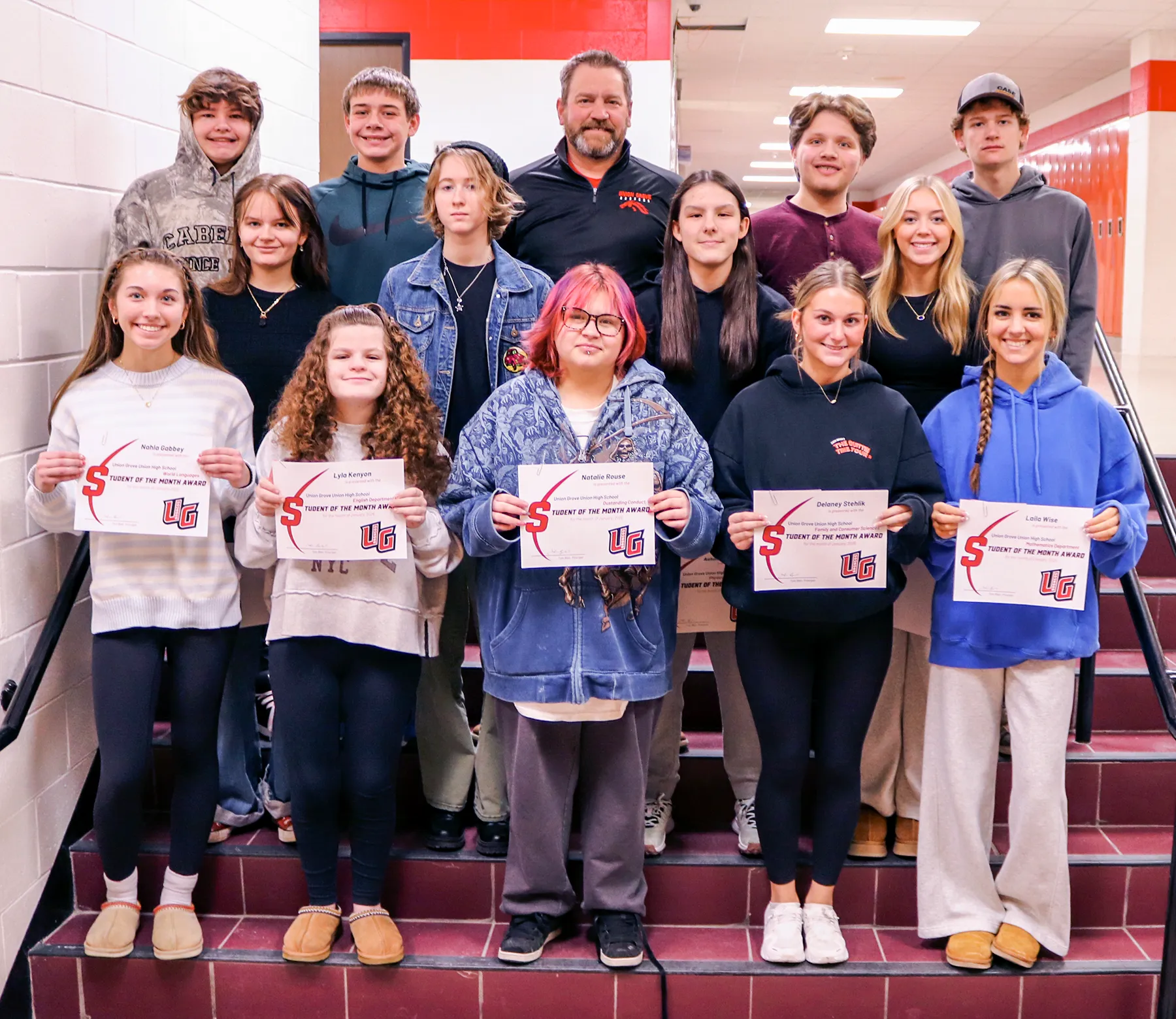 16 Students Earn Monthly Awards for Character and Effort