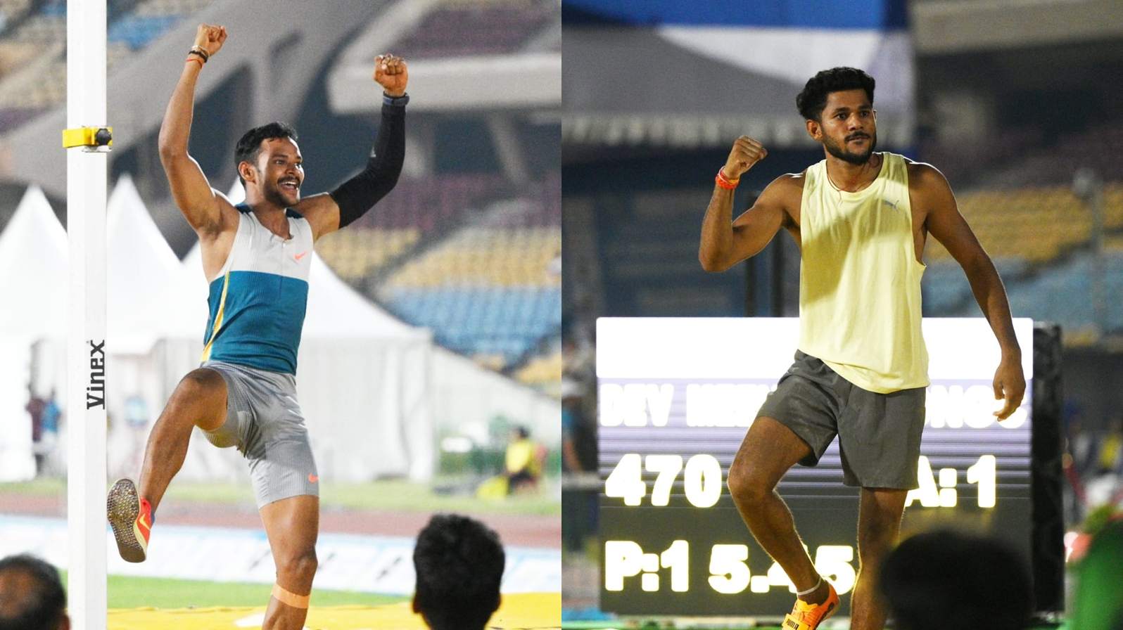 Indian Pole Vaulters Break National Record Twice in One Day