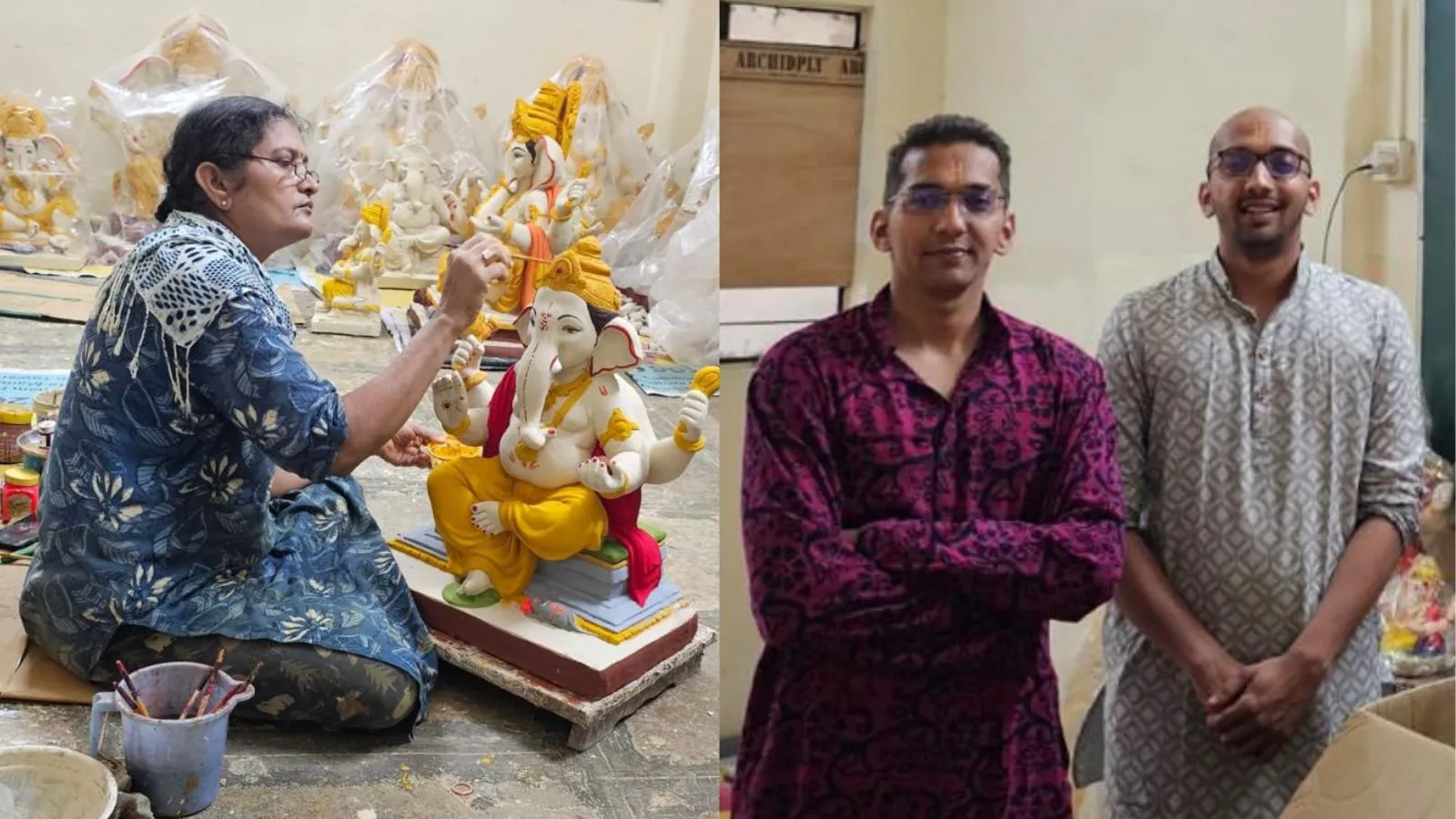 Pune Lawyers Make 200 Ganesh Idols That Dissolve in Minutes