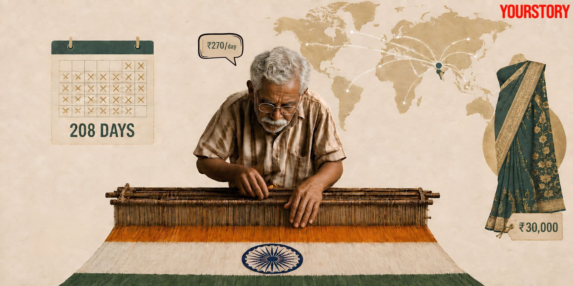 India Employs 3.5M Handloom Weavers Making 95% of Global Cloth