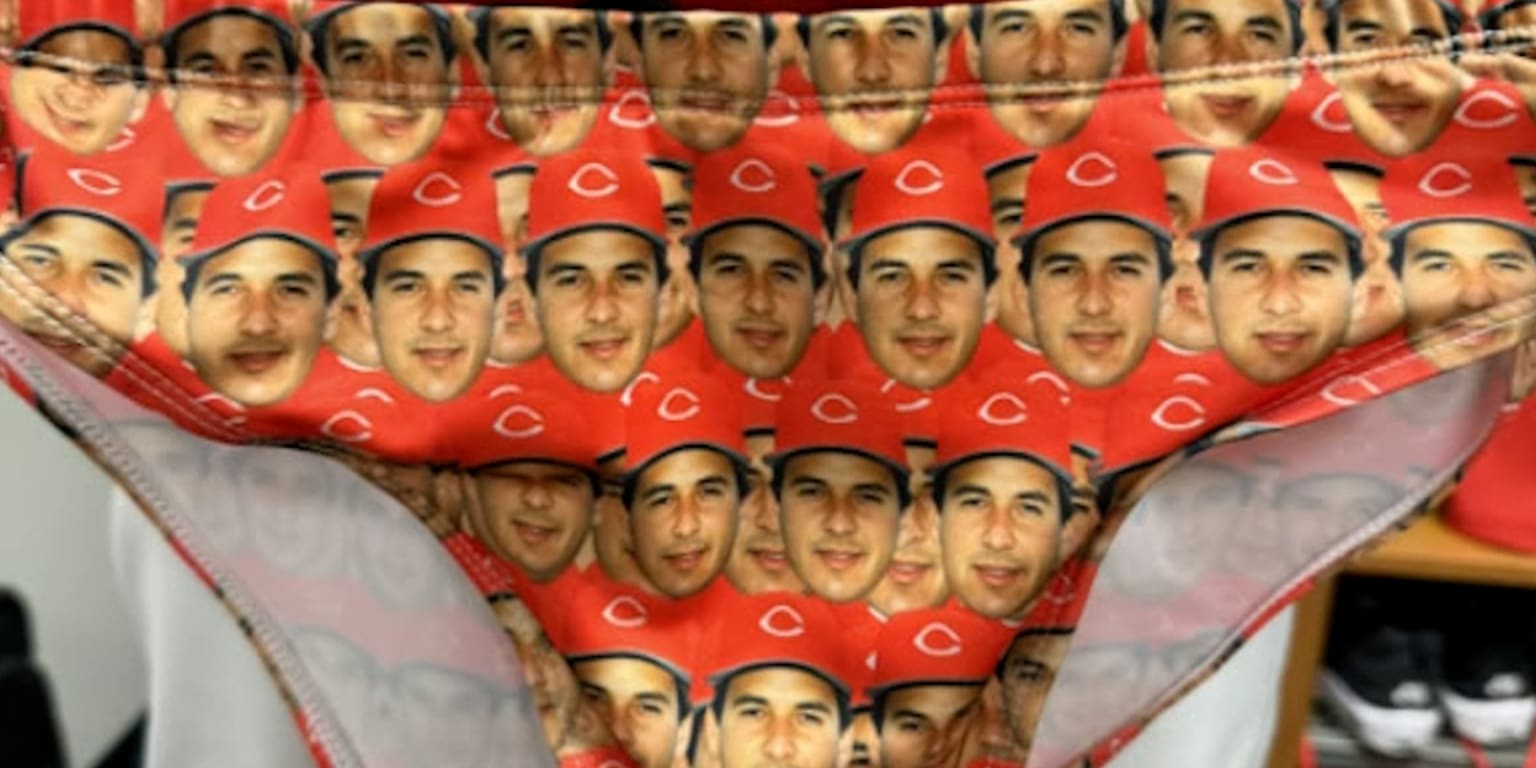Reds Catcher Gifts Manager Swim Trunks With His Face on Them