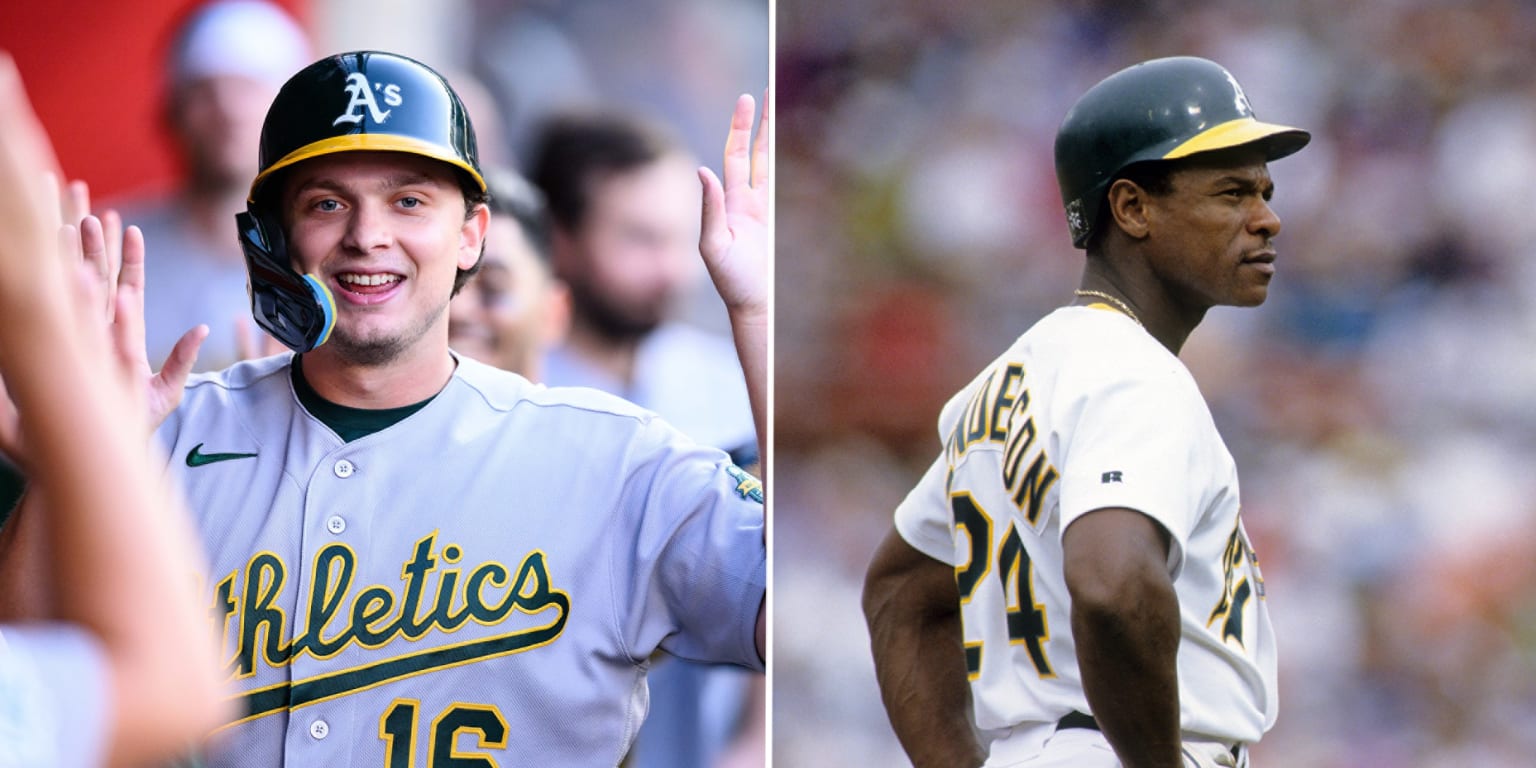** Oakland Athletics rookie Nick Kurtz swinging bat during game against San Diego Padres