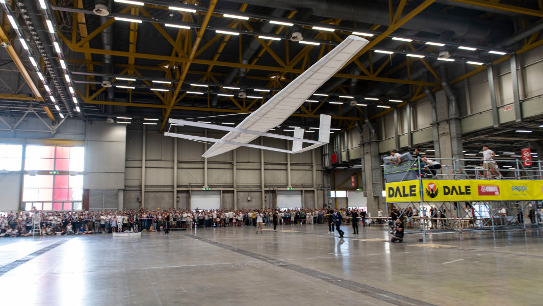 Bologna Students Break Record with 6-Story Paper Plane