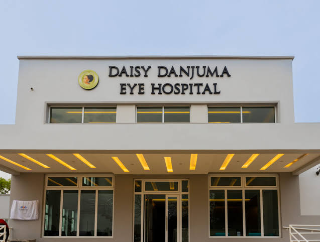 Nigerian children receiving eye examinations at specialist hospital in Taraba State