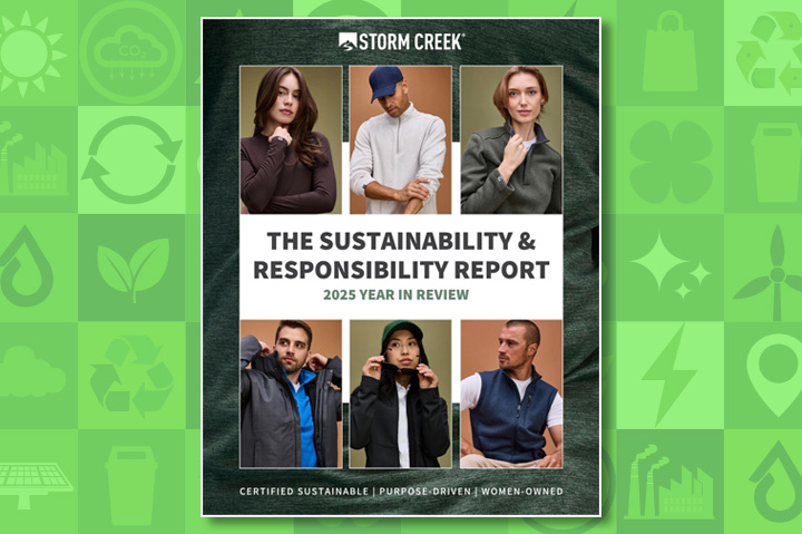 Recycled plastic bottles being transformed into sustainable apparel fabric at Storm Creek manufacturing facility