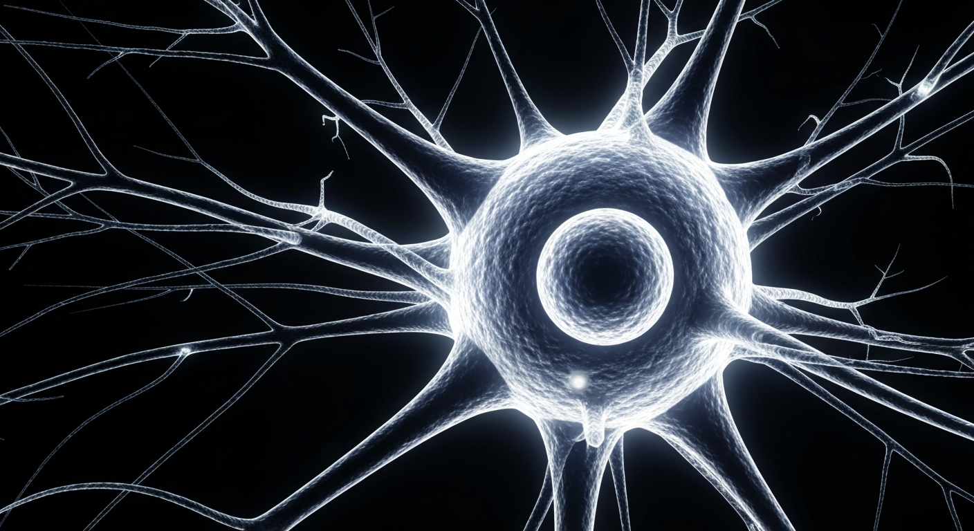 Microscopic view of neurons showing delicate neural connections vulnerable to multiple sclerosis damage