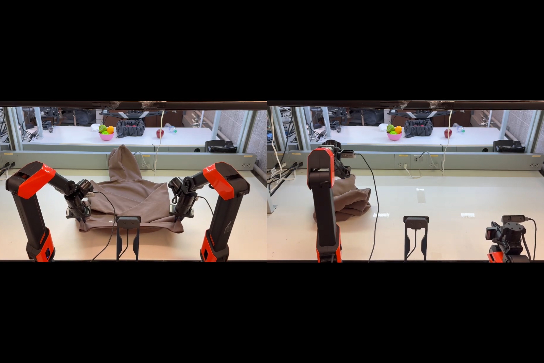 Robotic arm smoothly folding laundry demonstrating MIT's new predictive motion planning technology