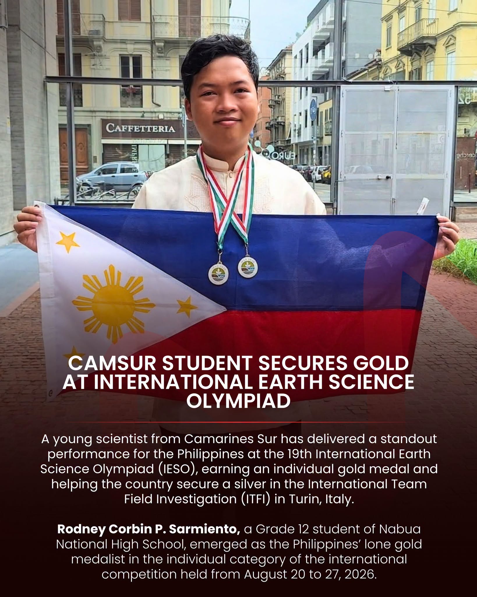 Philippine Student Wins Gold at Earth Science Olympiad