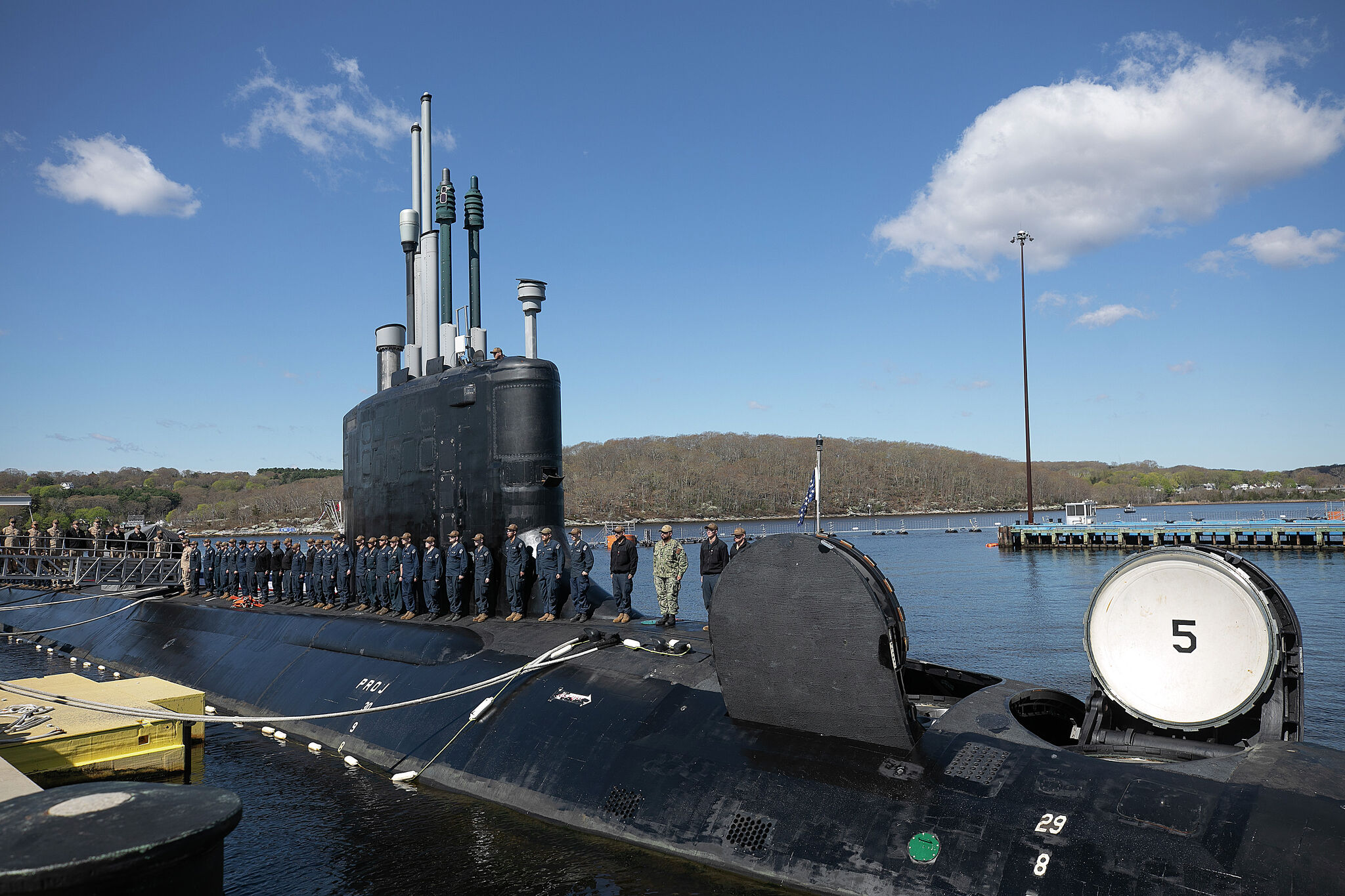 Students celebrating at General Dynamics Electric Boat signing ceremony in New London Connecticut