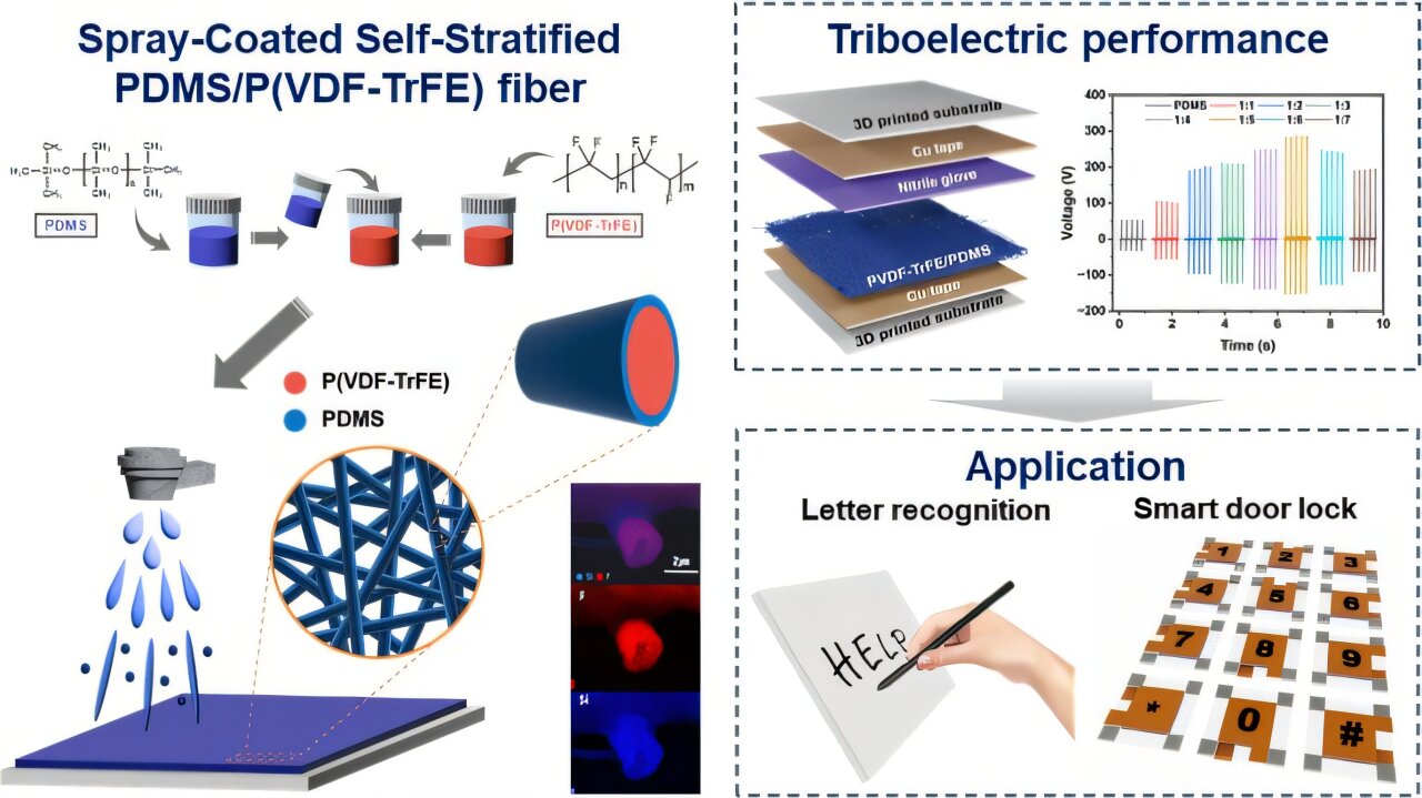 Korean Scientists Create Self-Powered Fibers With Spray Paint