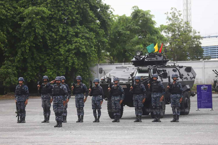 Thai military conscripts receiving training in respectful, supervised environment with human rights protections