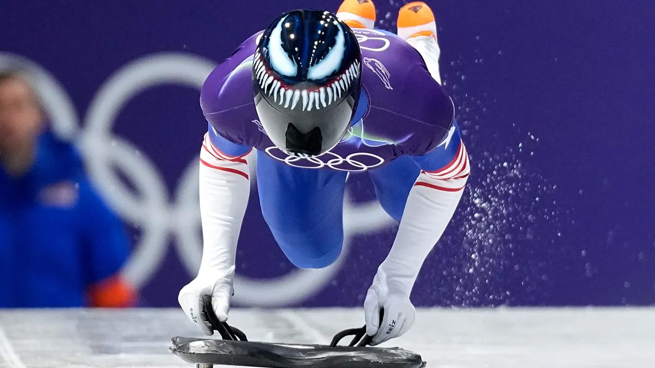 Olympic Skeleton Racer's Venom Helmet Goes Viral