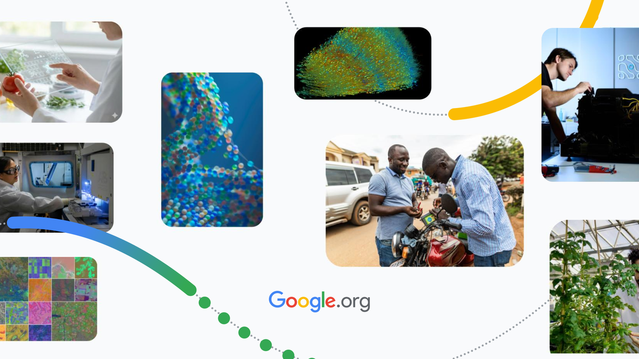 Scientists working with AI technology in modern research laboratory conducting breakthrough experiments