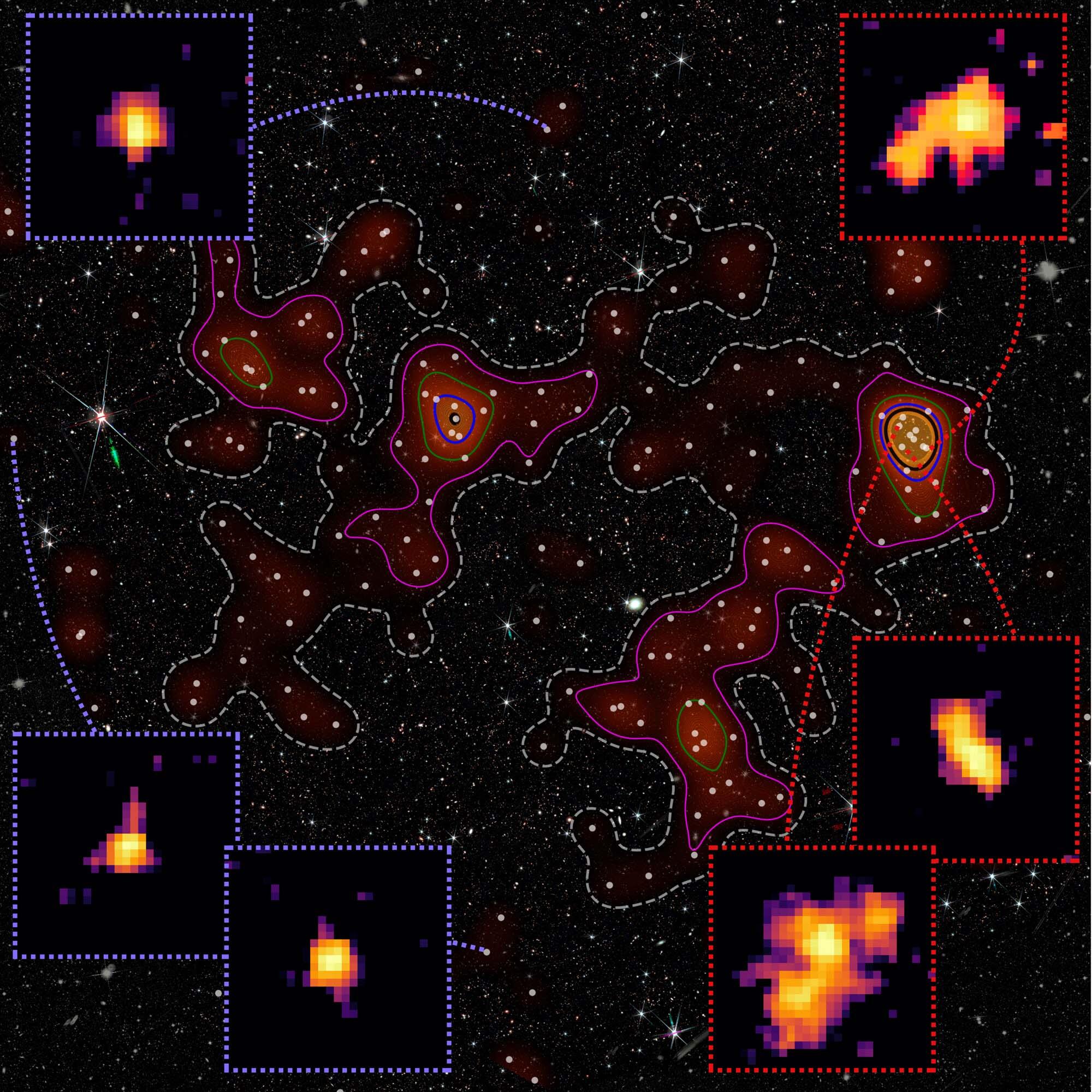 Galaxies Shaped by Location Just 1.2 Billion Years In