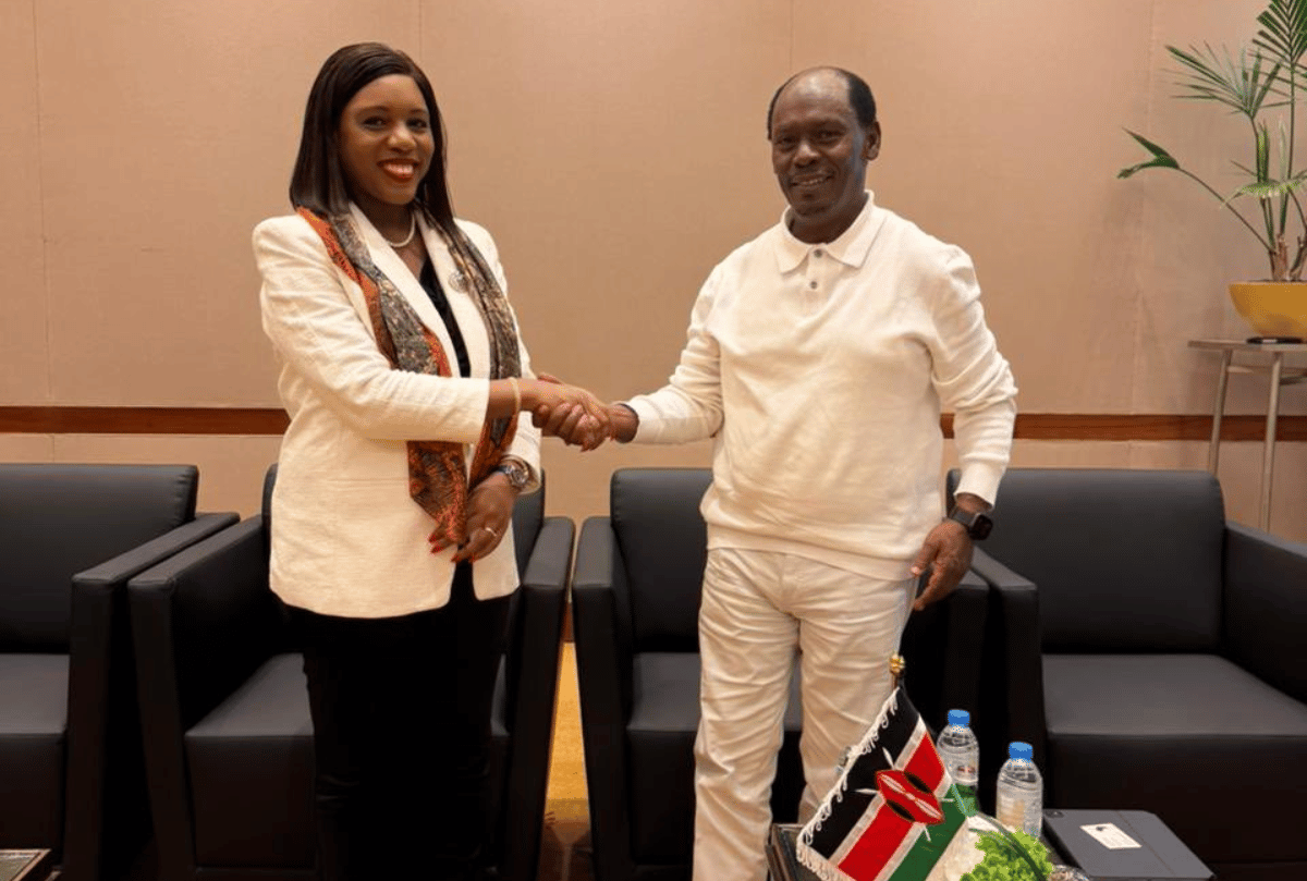 African professionals collaborating on digital innovation at modern tech hub workspace in Kenya
