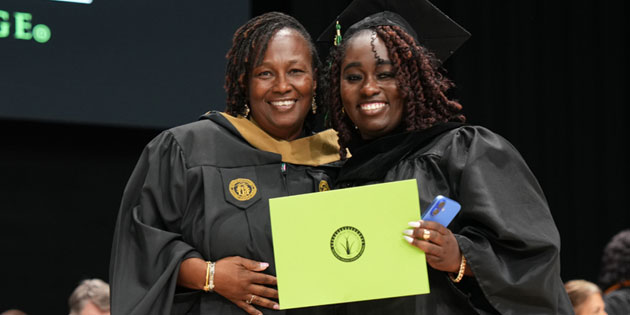 Mother Watches Daughter Graduate from Nursing at Wiregrass