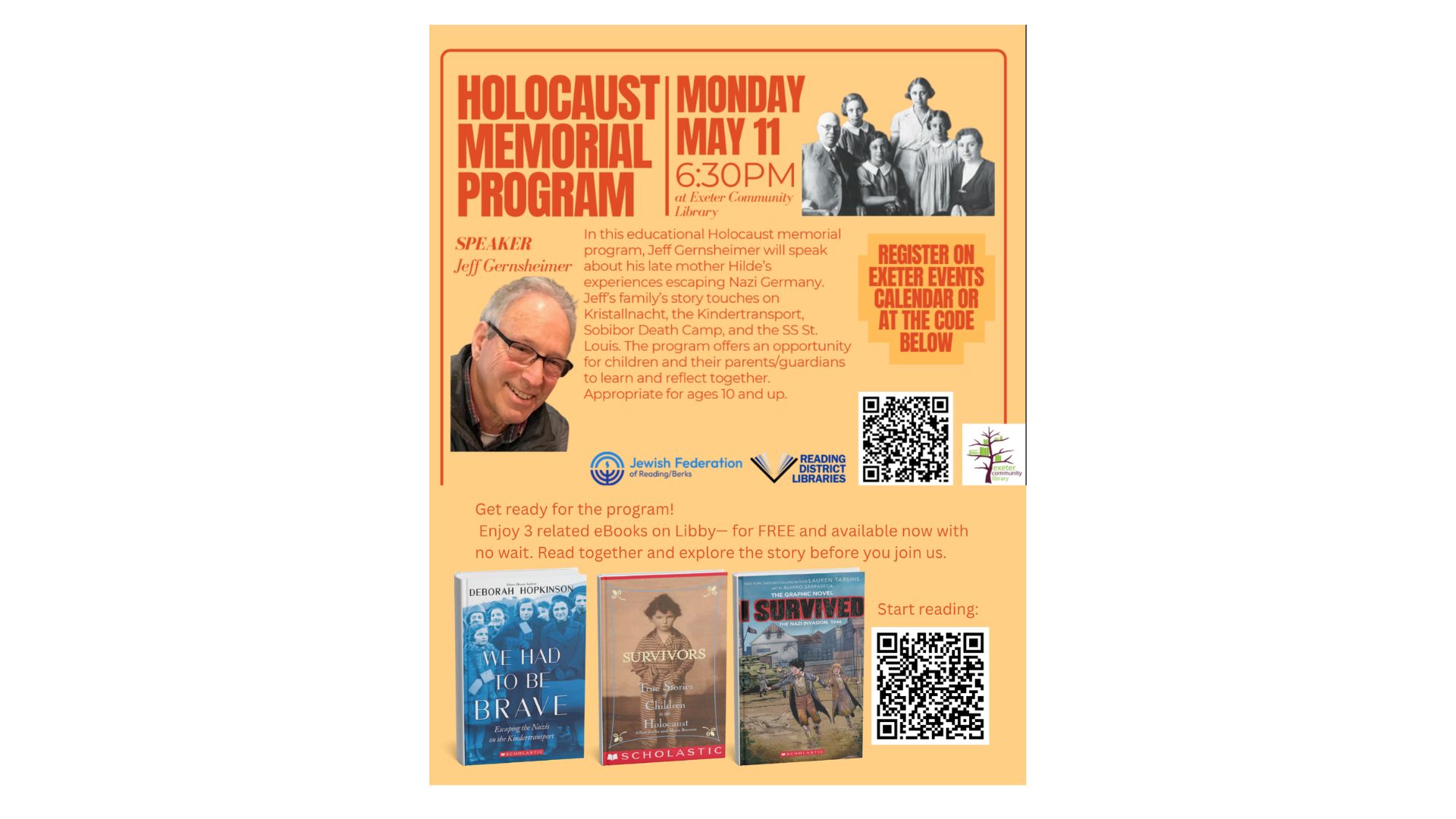 Son Shares Mother's Kindertransport Survival Story in May