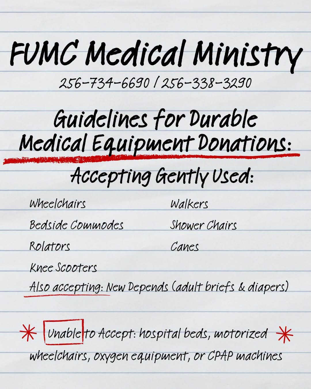 Alabama Clinic Partners With Church to Share Medical Gear