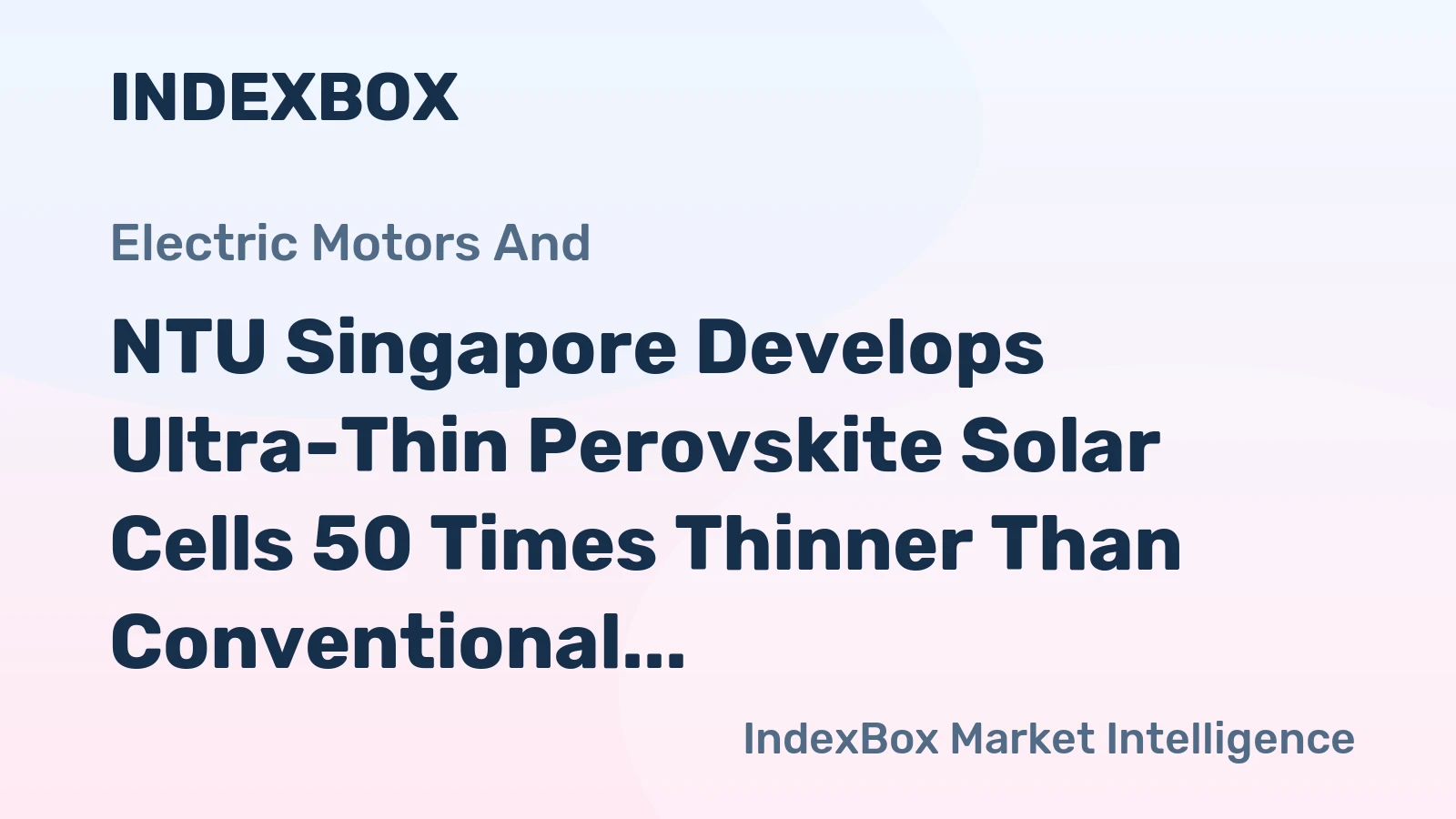 Singapore Scientists Make Windows That Generate Power