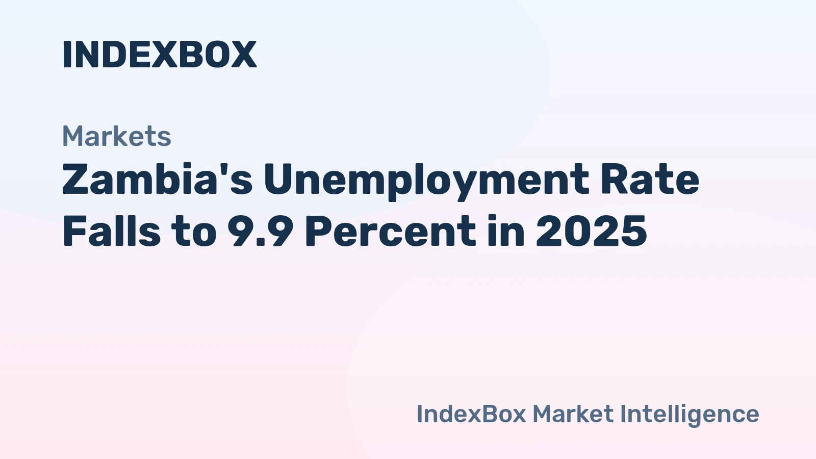 Zambia Unemployment Falls to 9.9% in Major Jobs Win