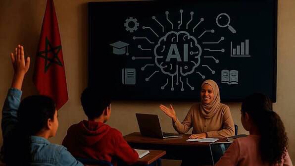 Moroccan teachers and students at Samsung Innovation Campus digital technology training session
