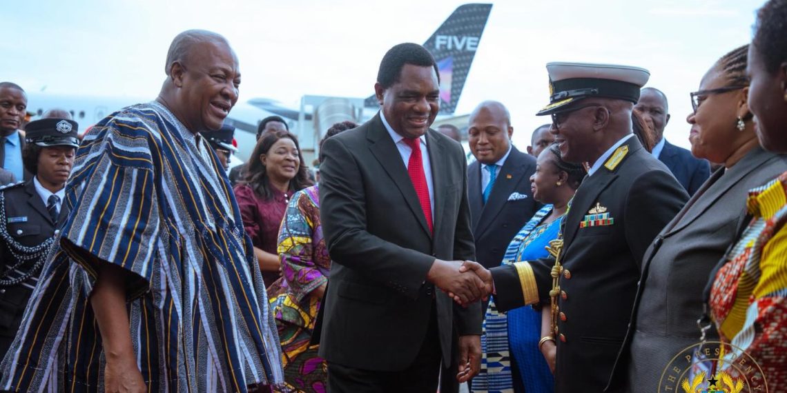 Ghana and Zambia flags side by side representing new visa-free travel agreement