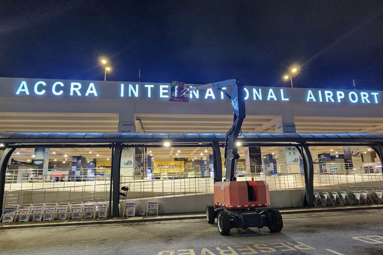 Accra Airport Completes Overnight Signage Upgrade