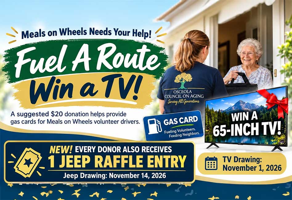 Osceola County Drivers Get Gas Cards for Meals on Wheels