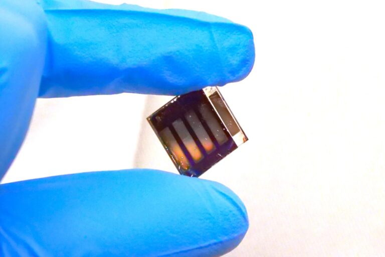 Thin flexible solar panel material developed by University of Queensland researchers for indoor light harvesting