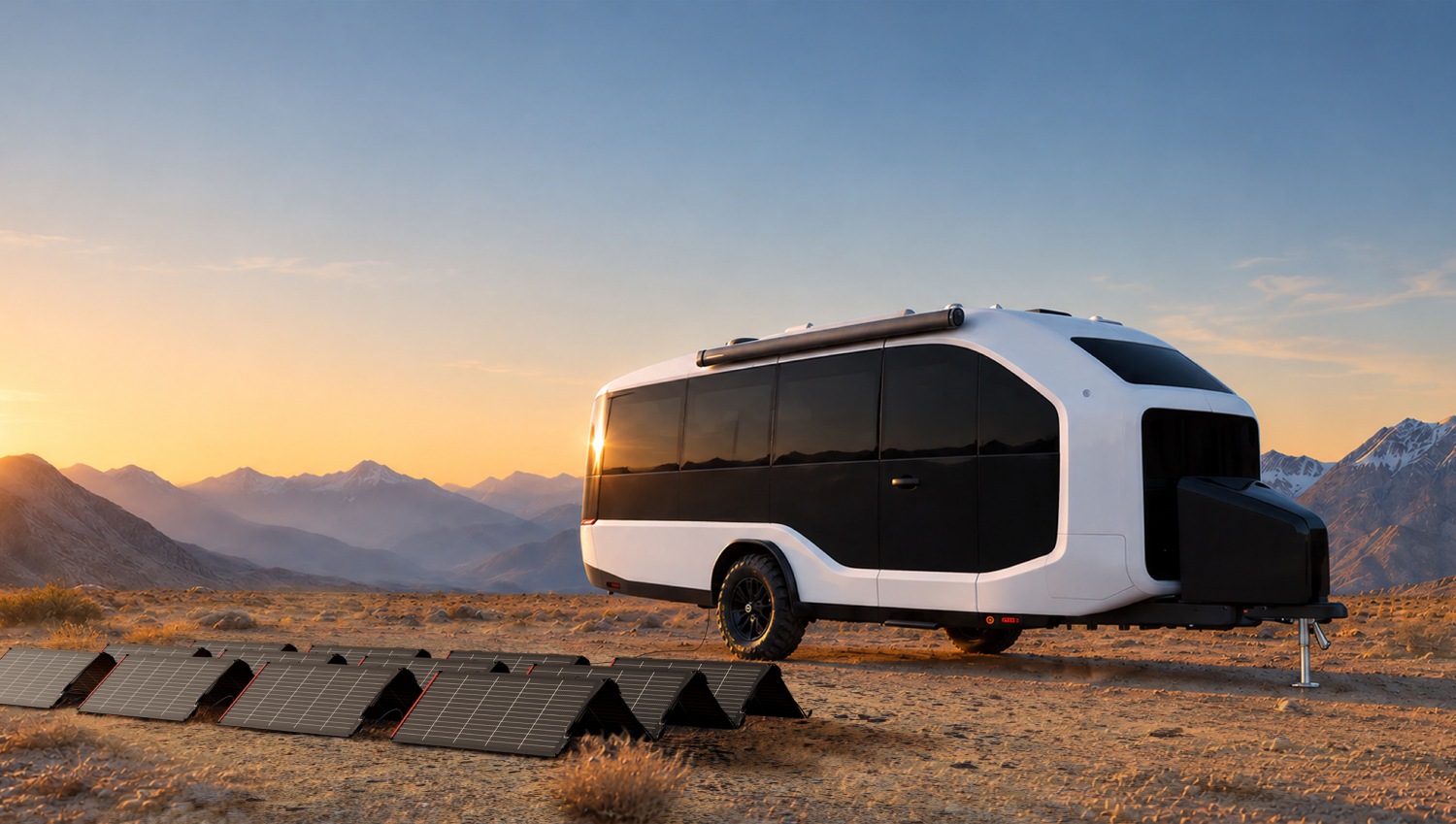 RV Trailer Gets 2kW Solar Panels and 45kWh Battery