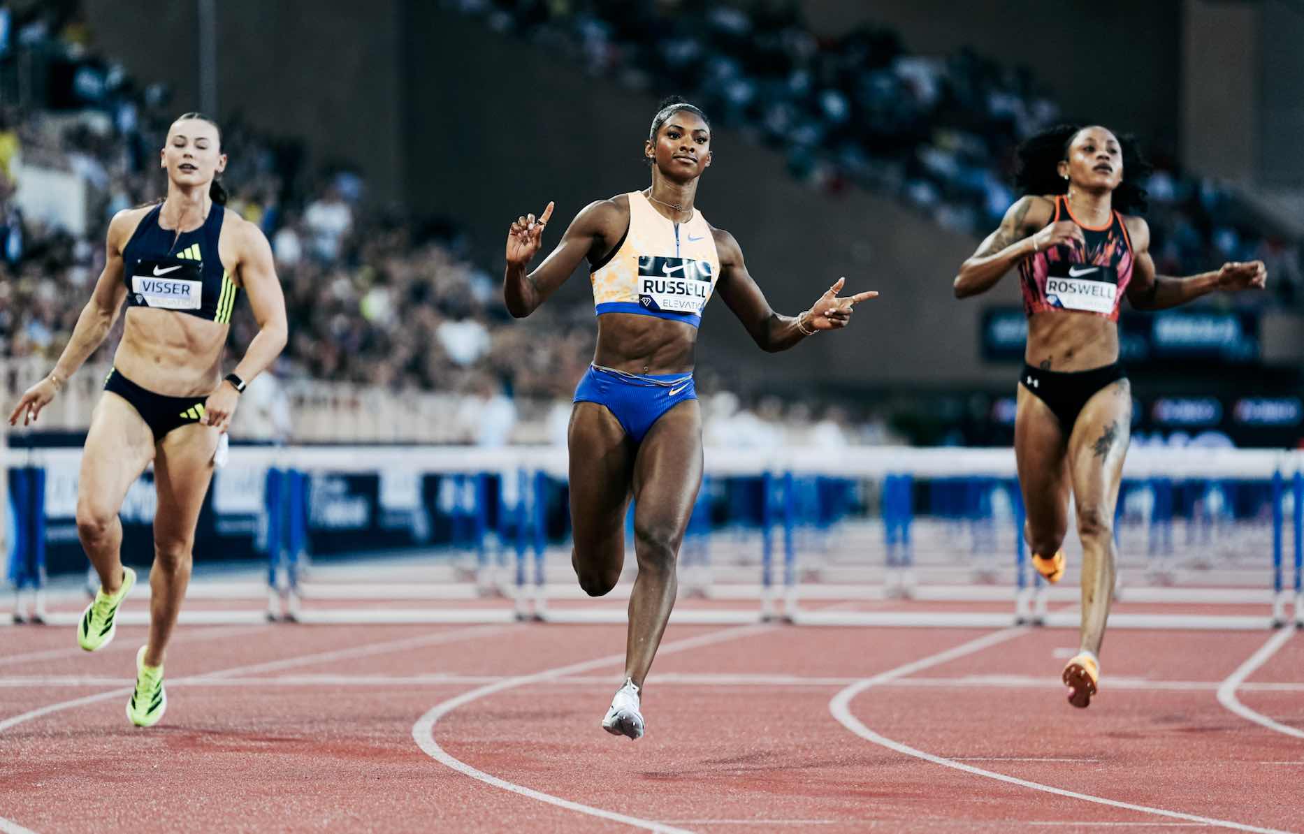 Masai Russell Breaks 100m Hurdles World Record in 12.09