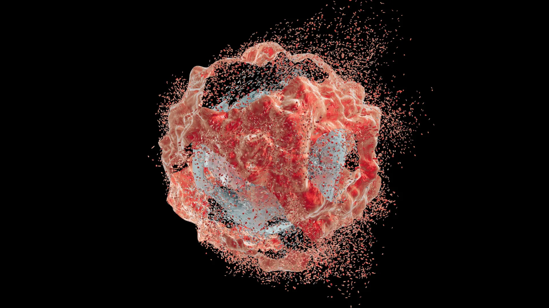 Scientists in modern cancer research laboratory examining pancreatic tumor samples under microscope