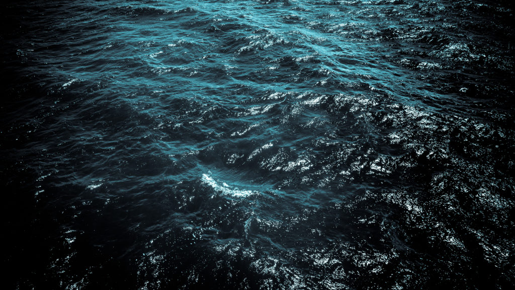 ** Microscopic view of marine bacteria in ocean water used for medical research breakthrough