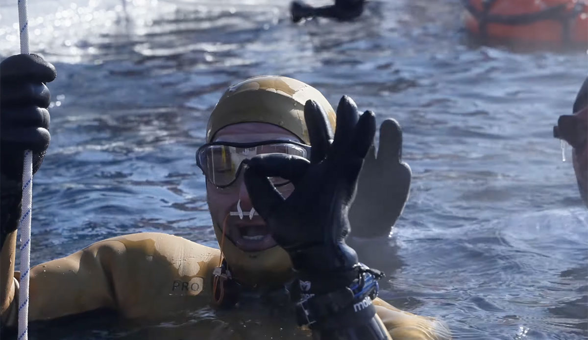 Freediver Plunges 299 Feet Under Frozen Siberian Lake