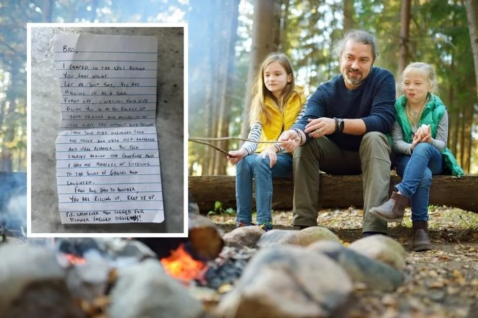Dad's Campfire Note Goes Viral for One Beautiful Reason