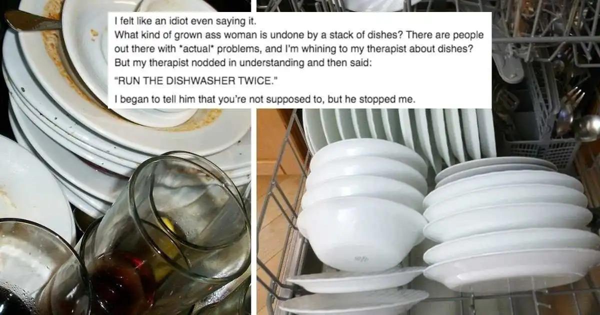 Therapist's 'Run the Dishwasher Twice' Advice Goes Viral